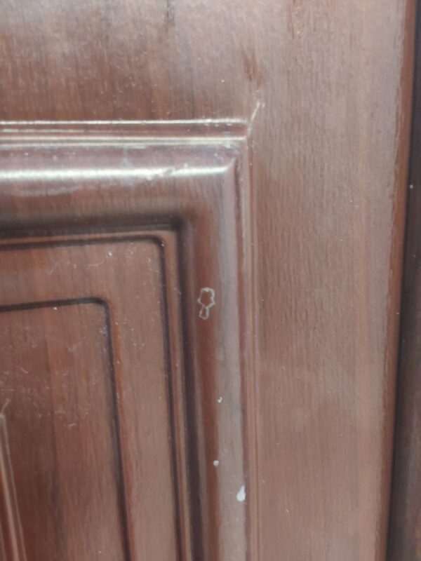 Used Rosewood Upvc Front Door 920mm x 2055mm (reduce to 900mm) 0515 - Image 9