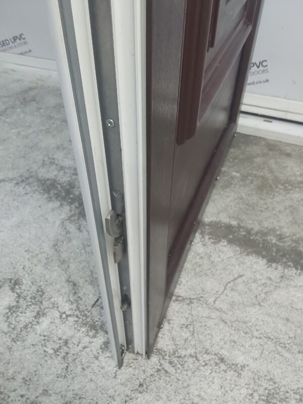 Used Rosewood Upvc Front Door 920mm x 2055mm (reduce to 900mm) 0515 - Image 12