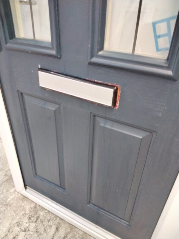 Used Blue Composite Front Door 930mm x 2090mm (Reduce To 900mm x 2090mm) 0006 - Image 6