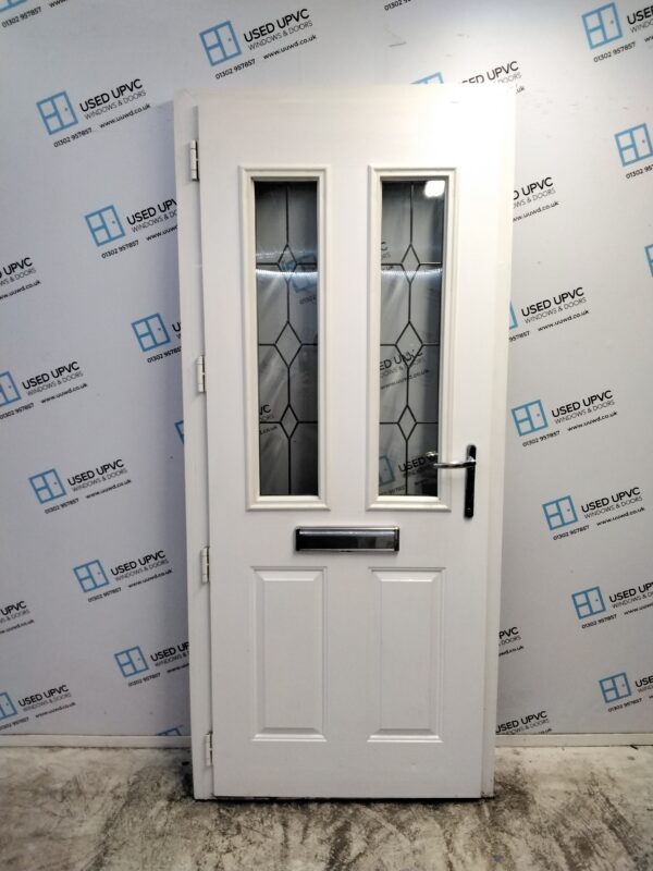 Used Blue Composite Front Door 930mm x 2090mm (Reduce To 900mm x 2090mm) 0006 - Image 2