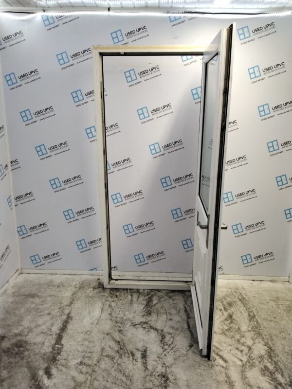 Used White Upvc Back Door 920mm x 2080mm (Reduce To 900mm x 2080mm C6044 - Image 3