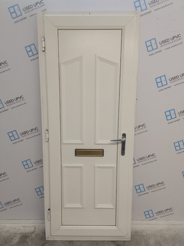 Used White Upvc Front Door 840mm x 2095mm (reduce to 820mm) 0191 - Image 2