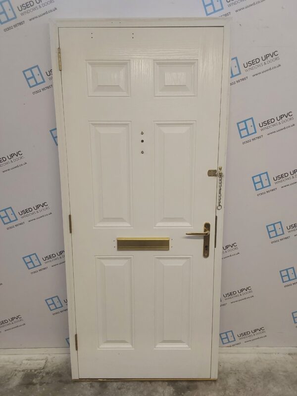Used White Composite Front Door 905mm x 2075mm C8D49 - Image 2