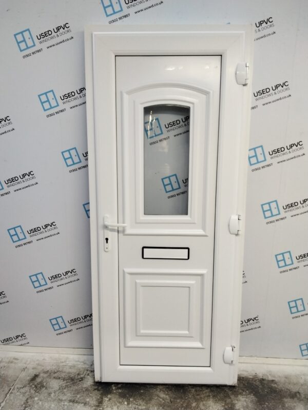 Used White Upvc Front Door 850mm x 2005mm (Reduce To 835mm x 2005mm) C10D30 - Image 2
