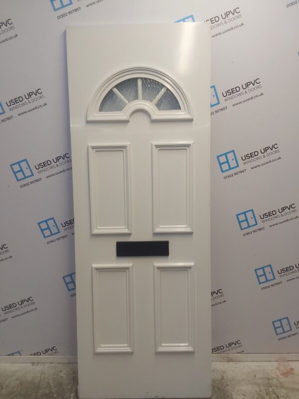 Used White Upvc Front Door Panel 661mm x 1796mm x 28mm UFDP0053 - Image 2