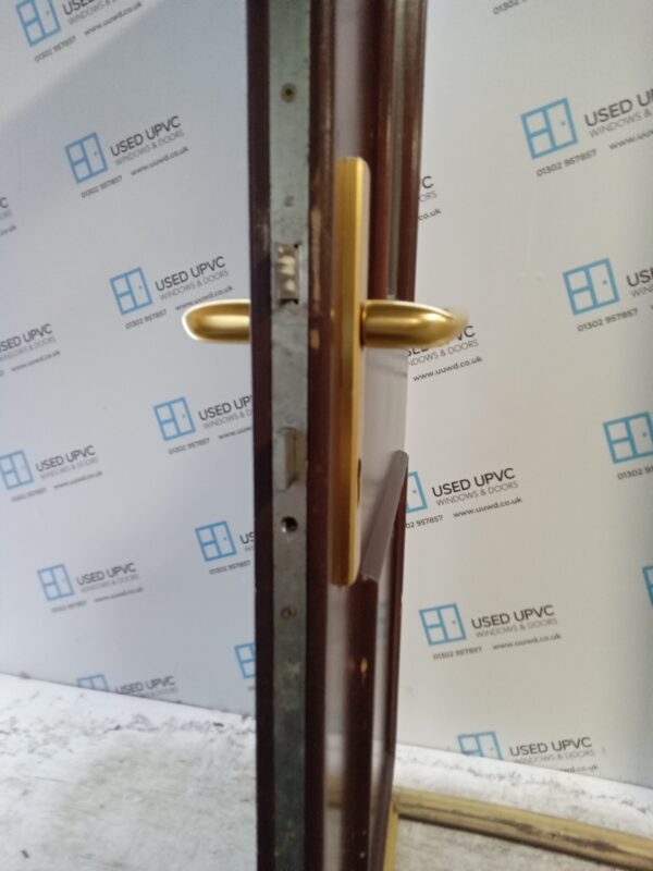 Used Brown Upvc Composite Back Door 890mm x 2075mm (Reduce To 875mm) C8D22 - Image 11