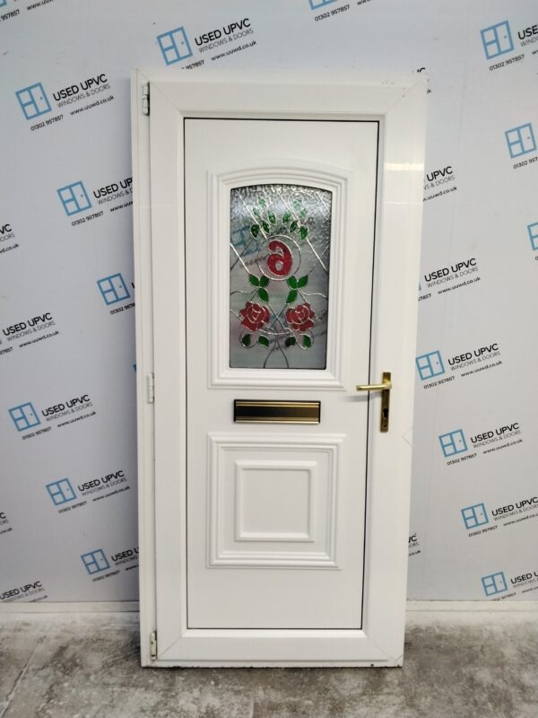 Used White Upvc Front Door 945mm x 2040mm (Reduce To 925mm x 2040mm) C8D10 - Image 2