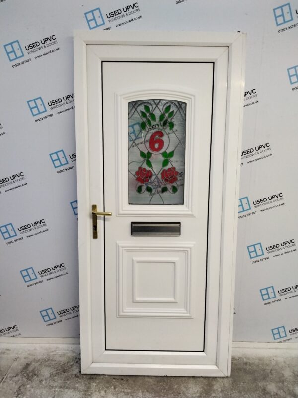 Used White Upvc Front Door 945mm x 2040mm (Reduce To 925mm x 2040mm) C8D10