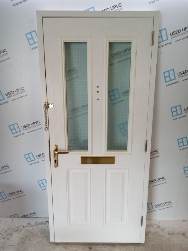 Used White Composite Front Door 925mm x 2065mm C10D37 - Image 3