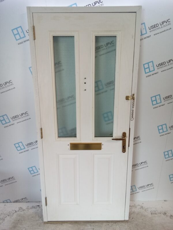 Used White Composite Front Door 910mm x 2065mm C10D39 - Image 4