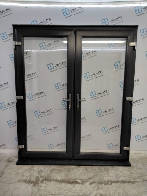 Used Anthracite Grey Upvc French Doors 1790mm x 2090mm (Reduce To 1790mm x 2070mm) EA20