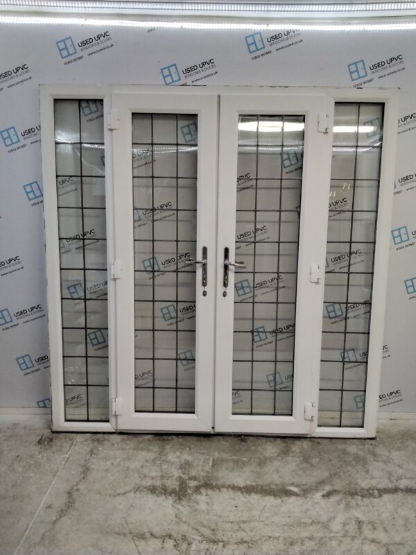 Used White Upvc French Doors and Side Panels 2000mm x 2050mm EA22