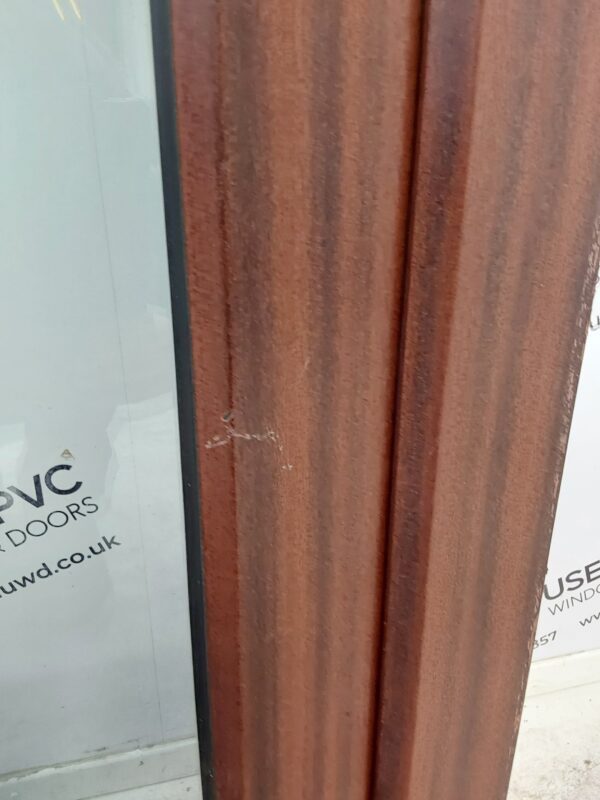 Used Woodgrain Upvc Full Glass Back Door 840mm x 2070mm (reduce to 825mm_- 0166 - Image 5