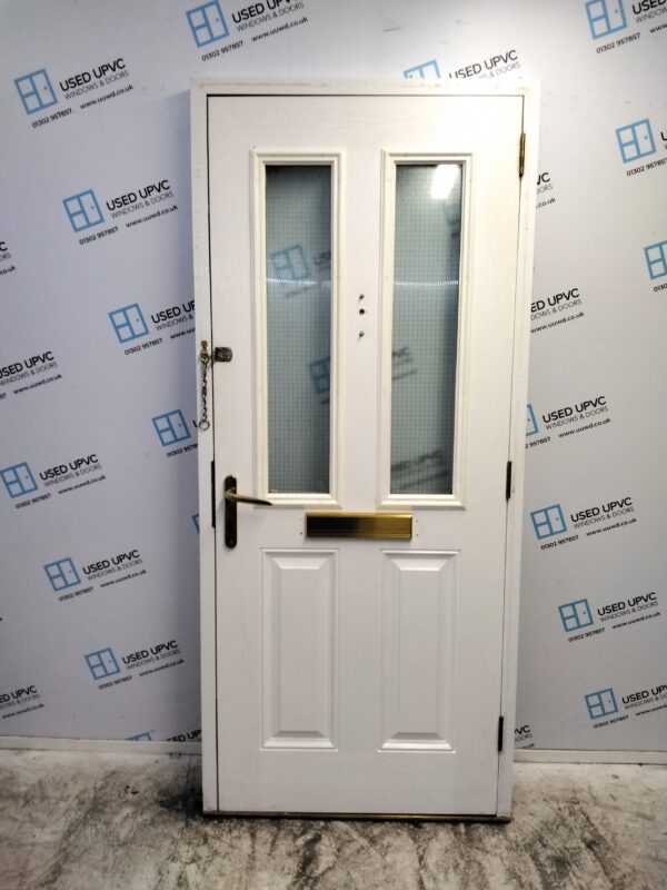 Used White Composite Front Door 910mm x 2070mm C11D26 - Image 2