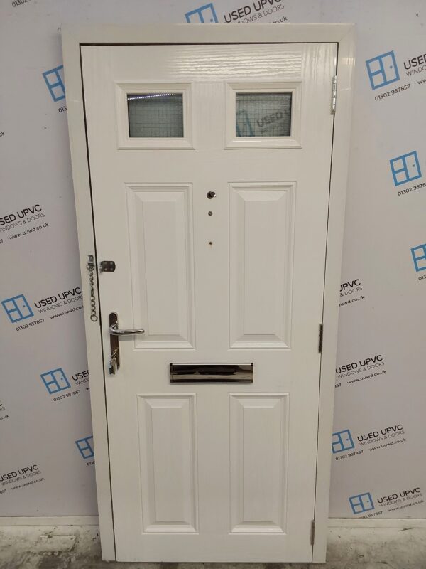 Used Red Composite Front Door 900mm x 1965mm C6022 - Image 2