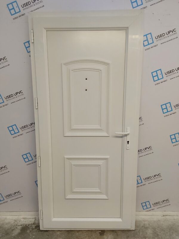 Used White Upvc Back Door 970mm x 2070mm C10D53 - Image 2