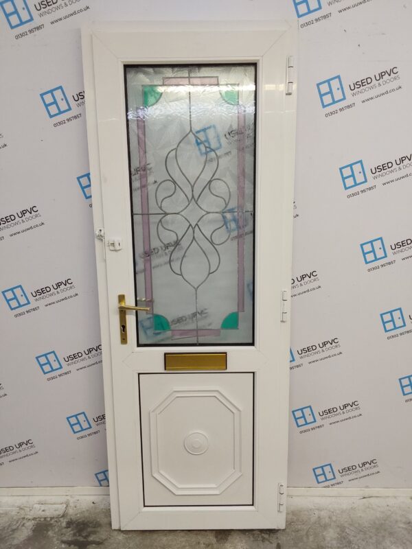 Used White Upvc Front Door 775mm x 2075mm C10D55 - Image 2