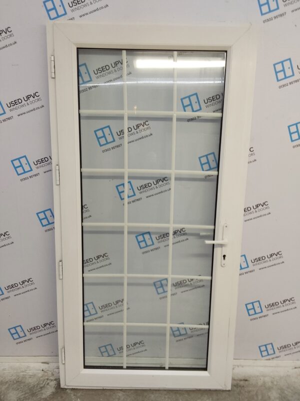 Used White Upvc Full Glass Back Door 1030mm x 2050mm 0174 - Image 2