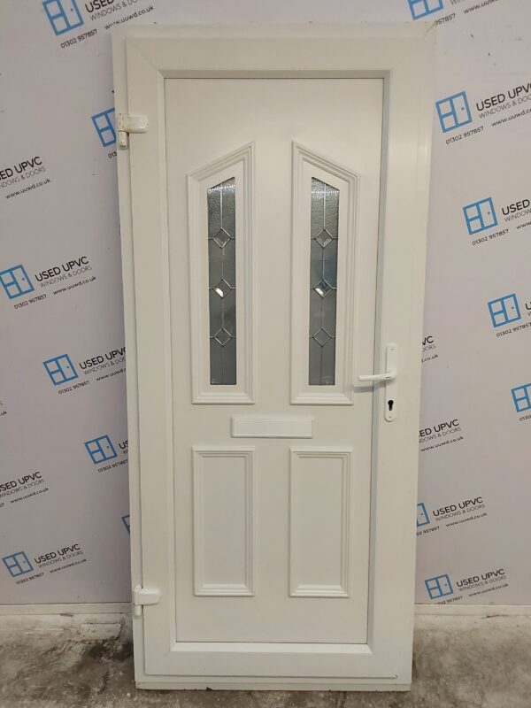 Used White Upvc Front Door 920mm x 2085mm C9D69 - Image 2
