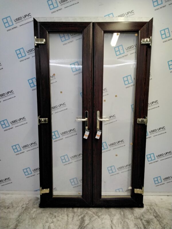 Brand New Rosewood Upvc French Doors 1190mm x 2070mm EA21