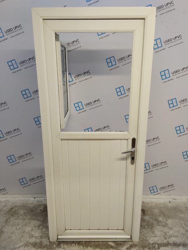 Used White Upvc Stable Back Door 845mm x 1995mm C10D63 - Image 4