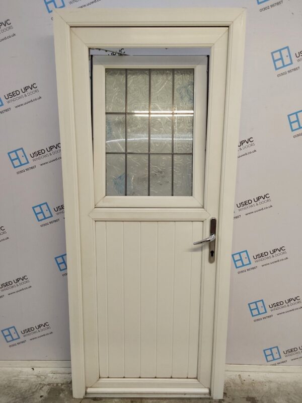 Used White Upvc Stable Back Door 845mm x 1995mm C10D63 - Image 5