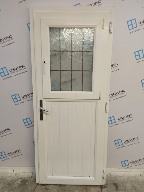 Used White Upvc Stable Back Door 845mm x 1995mm C10D63 - Image 2