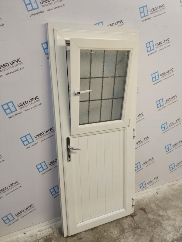 Used White Upvc Stable Back Door 845mm x 1995mm C10D63 - Image 6