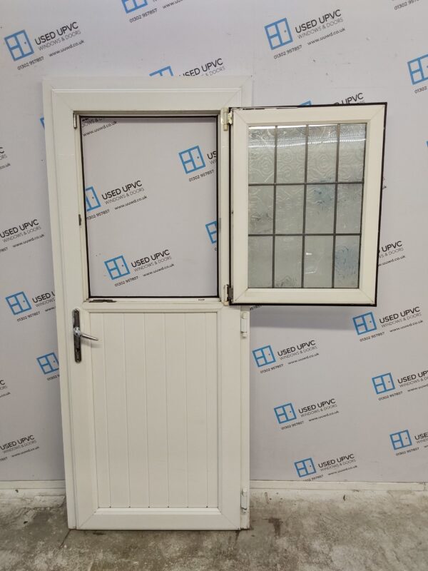 Used White Upvc Stable Back Door 845mm x 1995mm C10D63 - Image 7