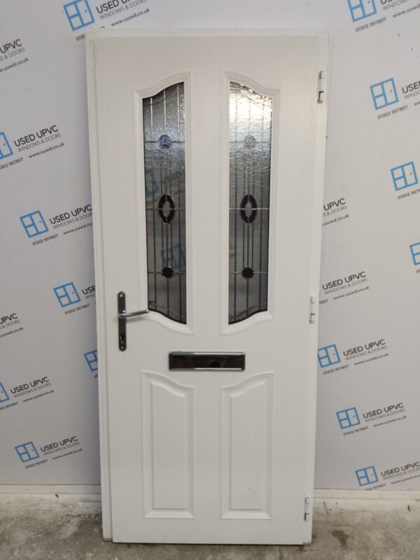 Used Black Composite Front Door 890mm x 2060mm 0318 - Image 2