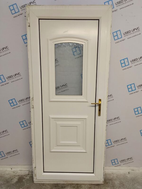 Used White Upvc Back Door 910mm x 2130mm C3D008 - Image 2