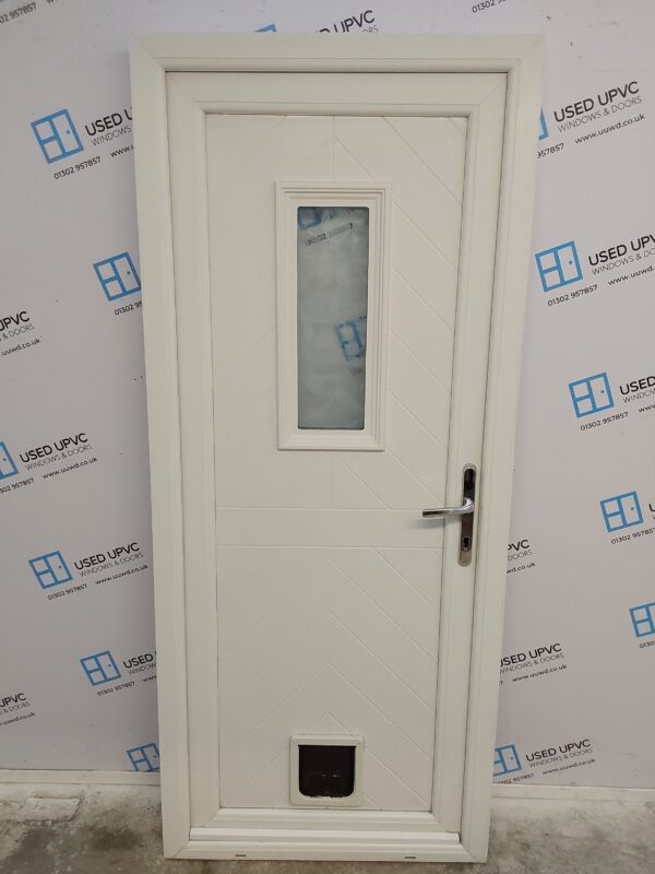 Used White Upvc Back Door 860mm x 2000mm C3D038
