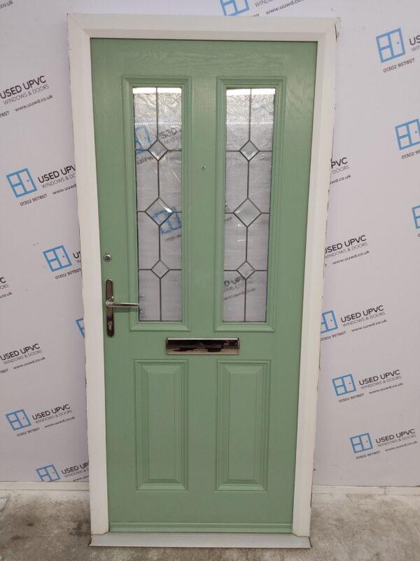 Used Chartwell Green Composite Front Door 950mm x 2090mm 0625