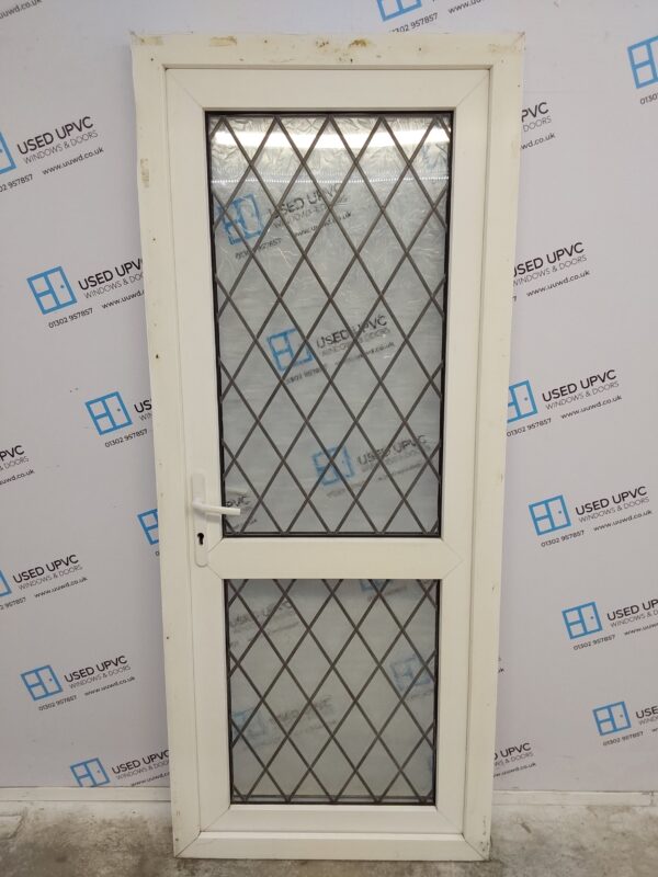 Used White Upvc Back Door 850mm x 2050mm C3D048