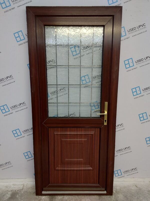 Used Woodgrain Upvc Back Door 920mm x 2070mm C3D038