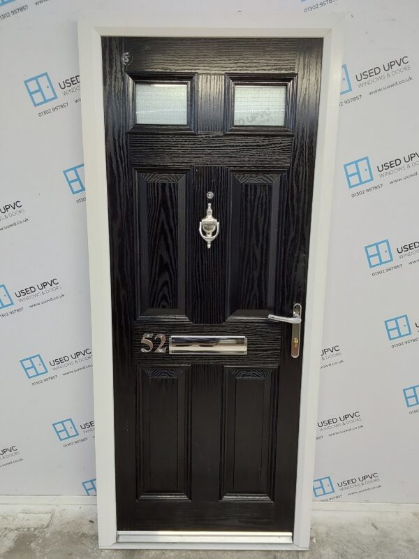 Used Black Composite Front Door 880mm x 2045mm 0579