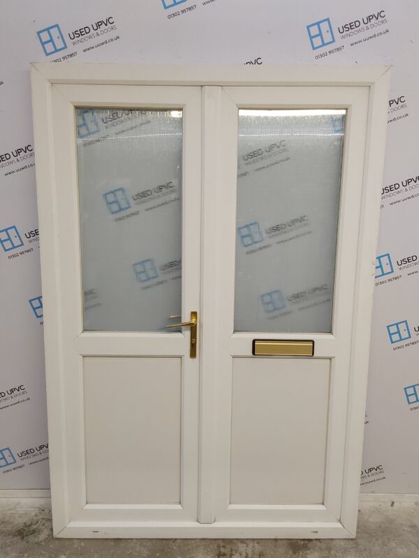 Used White Upvc French Doors 1375mm x 2025mm EA14