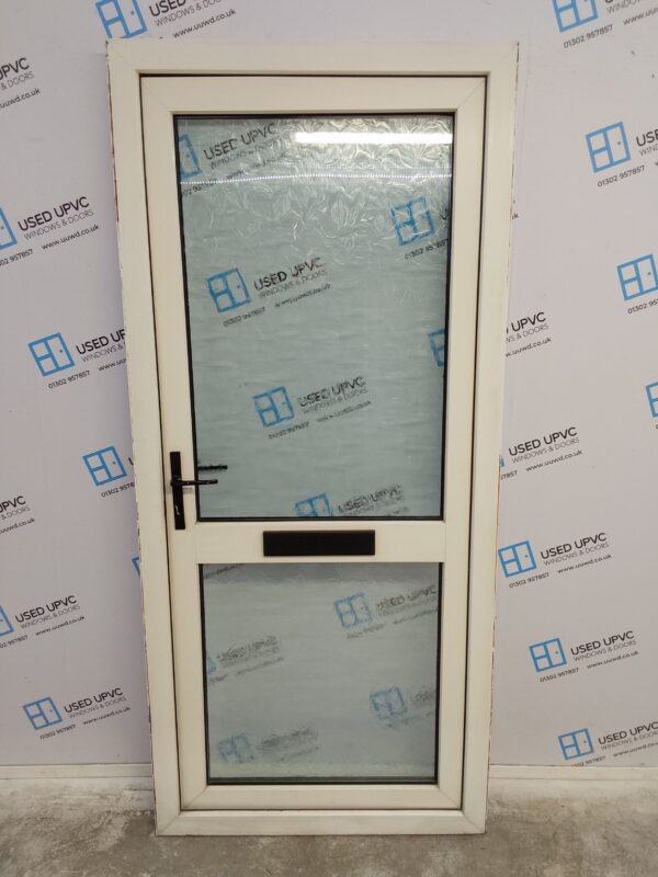 Used White Upvc Front Door 930mm x 2055mm 0218