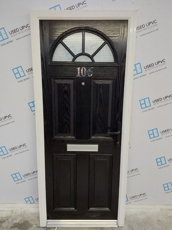 Used Black Composite Front Door 840mm x 1985mm 0718