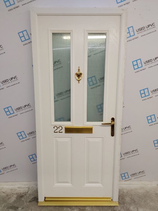 Used White Composite Front Door 905mm x 2055mm 0771