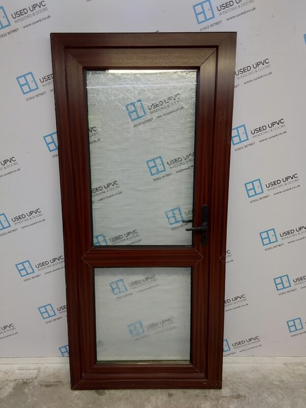 Used Woodgrain Upvc Back Door 935mm x 2040mm 0662