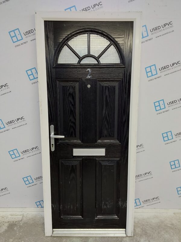 Used Black Composite Front Door 840mm x 1990mm 0275