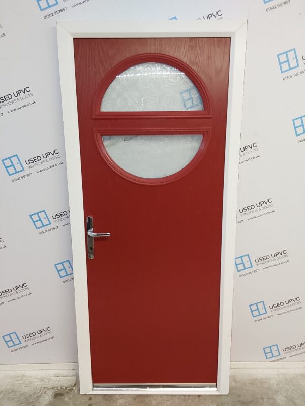 Used Red Composite Door 870mm x 2000mm 0651