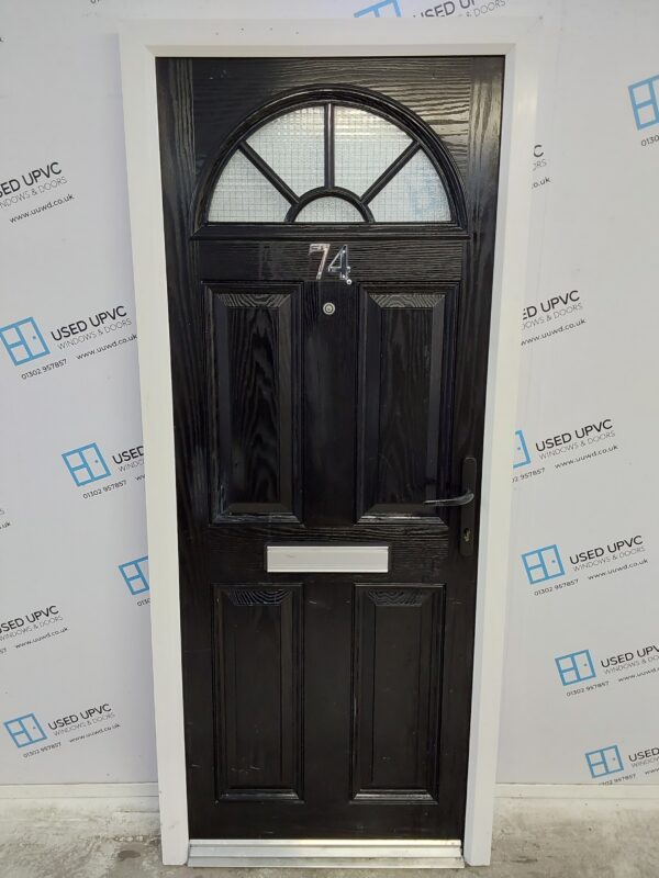 Used Black Composite Front Door 840mm x 1985mm 0450