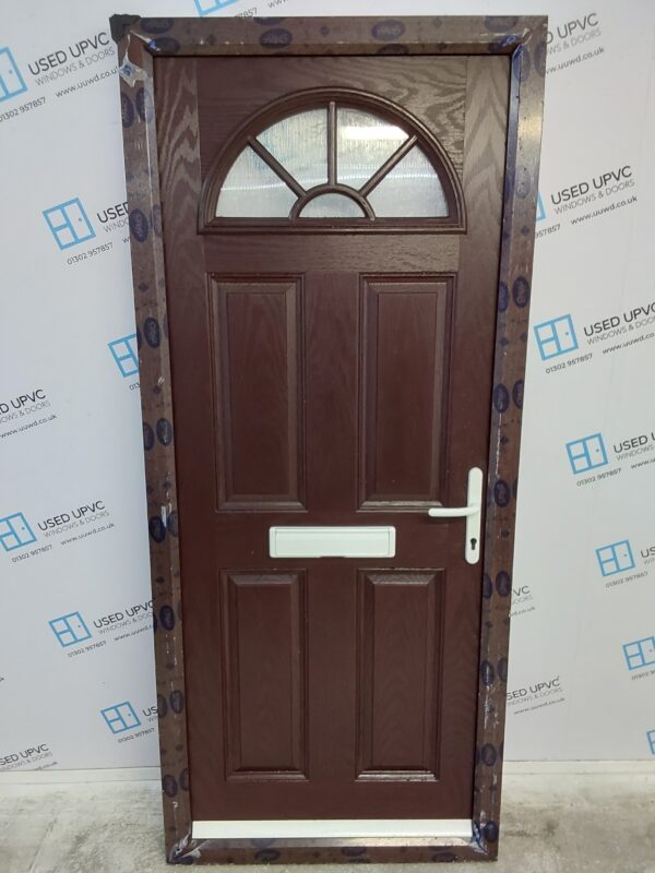 Brand New Rosewood Composite Front Door 885mm x 2050mm ND75