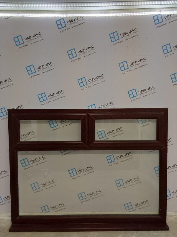 Used Rosewood Upvc Window 1815mm x 1370mm LW0025