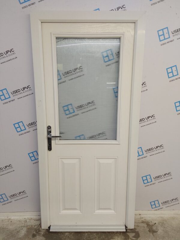 Used White Composite Back Door 920mm x 2000mm 0691