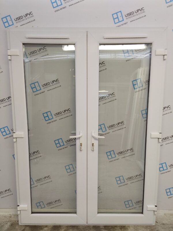 Used White Upvc French Doors 1500mm x 2055mm EA14
