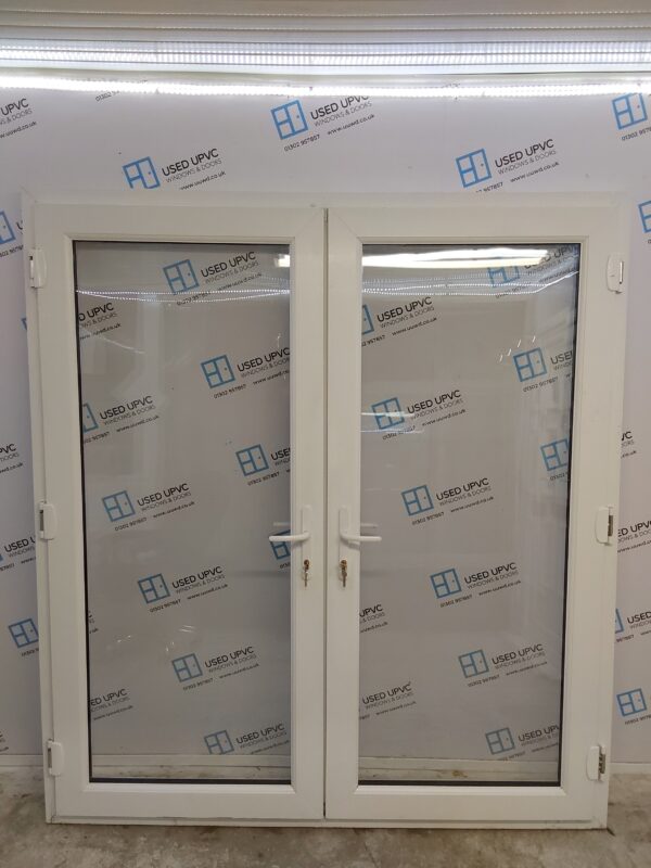 Used White Upvc French Doors 1880mm x 2080mm EA27