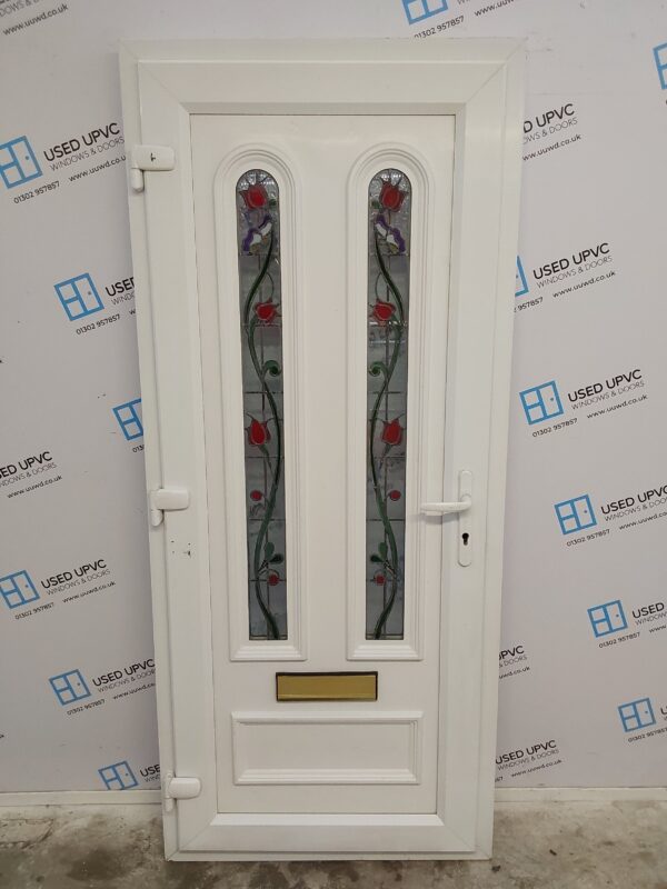 Used White Upvc Front Door (outwards opening) 890mm x 2050mm 0604